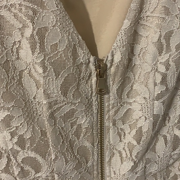 Beige Lace Le Château MidLength Dress - Picture 4 of 5